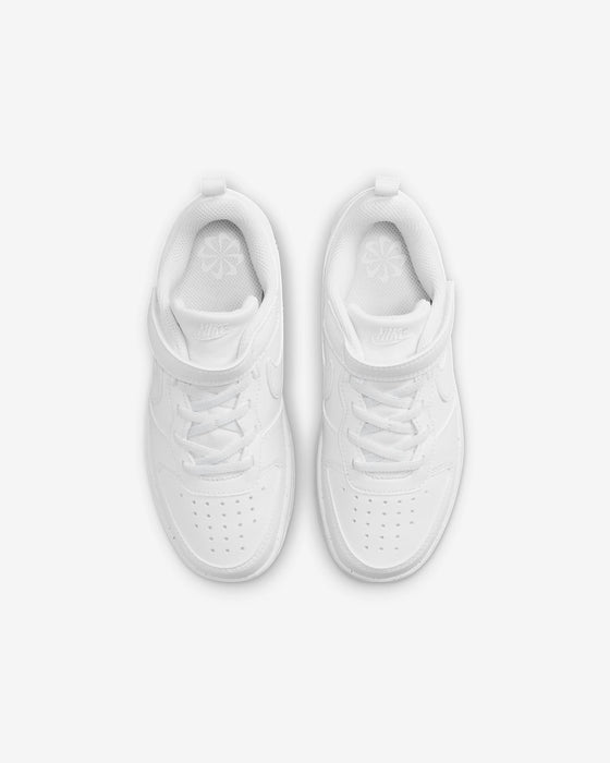 Nike Kids' Court Borough Low Recraft Shoes - White / White / White - Just For Sports