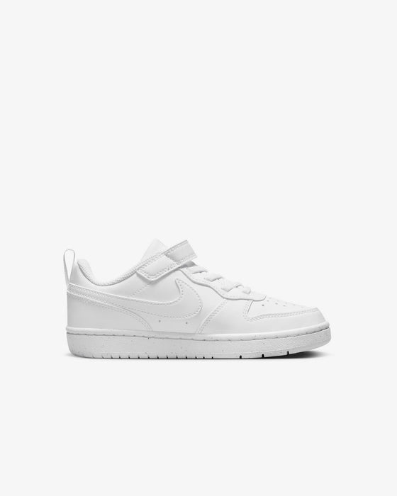 Nike Kids' Court Borough Low Recraft Shoes - White / White / White - Just For Sports