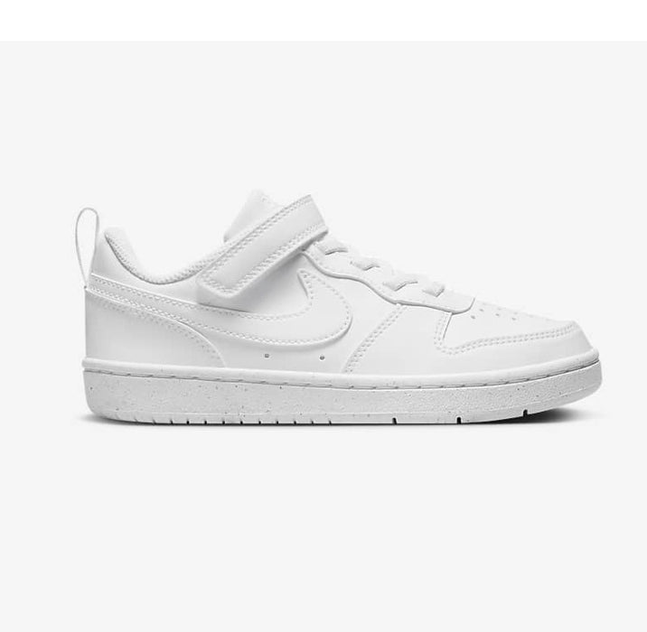 Nike Kids' Court Borough Low Recraft Shoes - White / White / White - Just For Sports