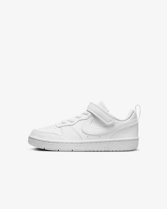 Nike Kids' Court Borough Low Recraft Shoes - White / White / White - Just For Sports