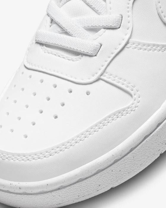 Nike Kids' Court Borough Low Recraft Shoes - White / White / White - Just For Sports