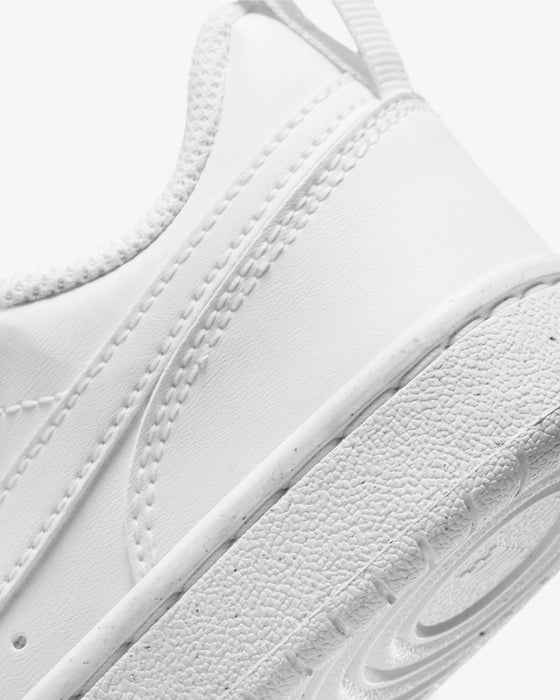 Nike Kids' Court Borough Low Recraft Shoes - White / White / White - Just For Sports