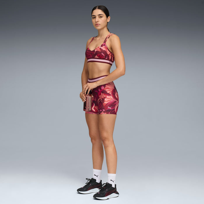 Puma Women's Floral Ribbon Strappy Bra - Ruby - Just For Sports