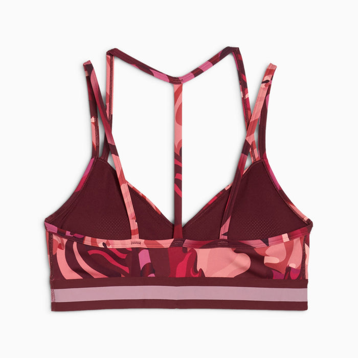 Puma Women's Floral Ribbon Strappy Bra - Ruby - Just For Sports