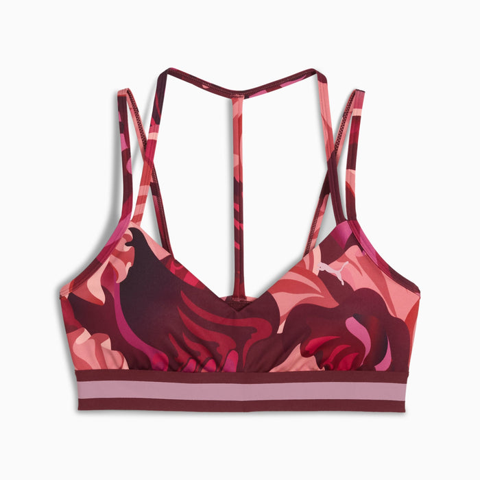 Puma Women's Floral Ribbon Strappy Bra - Ruby - Just For Sports