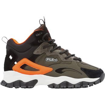 Fila Men's Ray Tracer Mid Shoes - Tarmac / Black / Orange Just For Sports