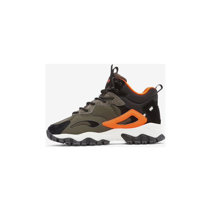 Fila Men's Ray Tracer TR2 Mid Shoes - Tarmac / Black / Shocking Orange Just For Sports