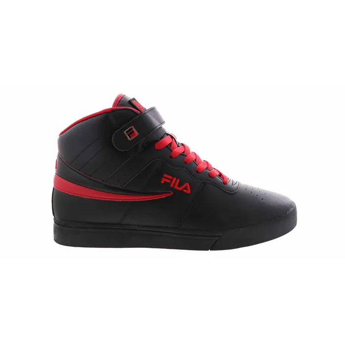 Fila Men's Vulc Mid Plus Shoes - Black / Red — For Sports