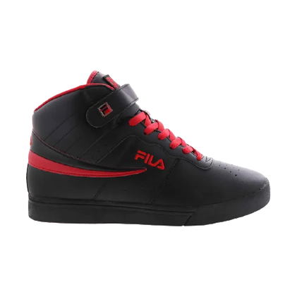 Fila Men's Vulc Mid Plus Shoes - Black / Red — For Sports