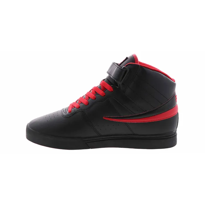 Fila Men's Vulc 13 Mid Plus Shoes - Black / Red Just For Sports