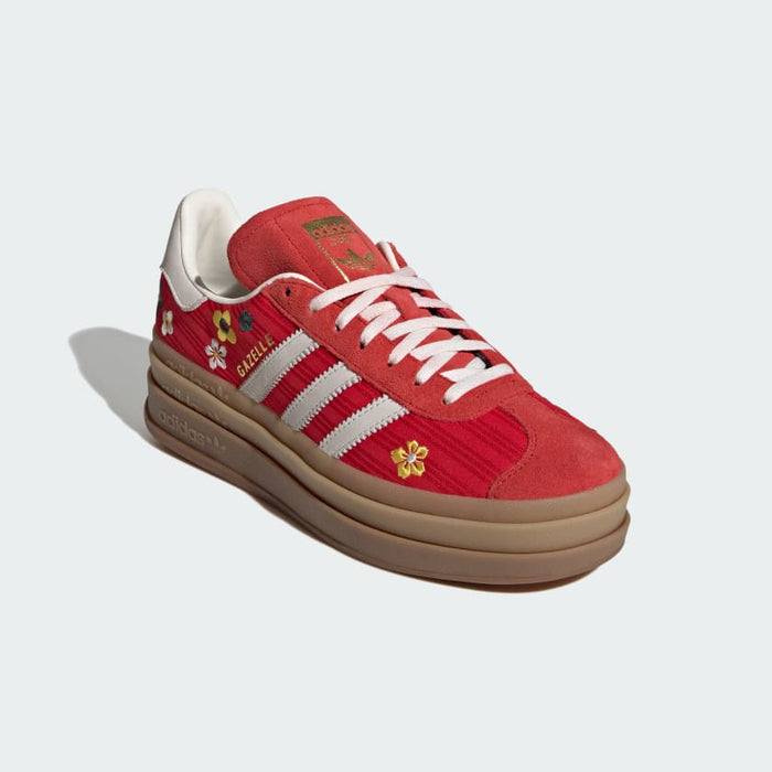 Adidas Women's Gazelle Bold Shoes - Better Scarlet / Off White / Eqt Yellow - Just For Sports