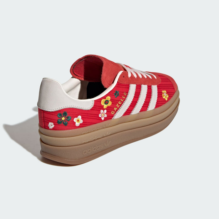 Adidas Women's Gazelle Bold Shoes - Better Scarlet / Off White / Eqt Yellow - Just For Sports
