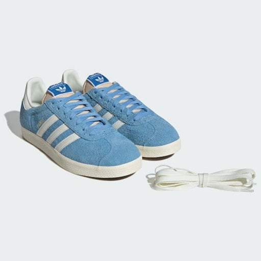 Adidas Men's Gazelle Shoes - Light Blue / Off White / Cream White Just For Sports Adidas Men's Gazelle Shoes - Light Blue / Off White / Cream White Just For Sports