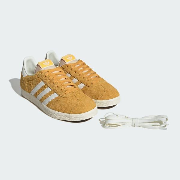 Adidas Men's Gazelle Shoes - Preloved Yellow / Off White / Cream White Just For Sports Adidas Men's Gazelle Shoes - Preloved Yellow / Off White / Cream White Just For Sports