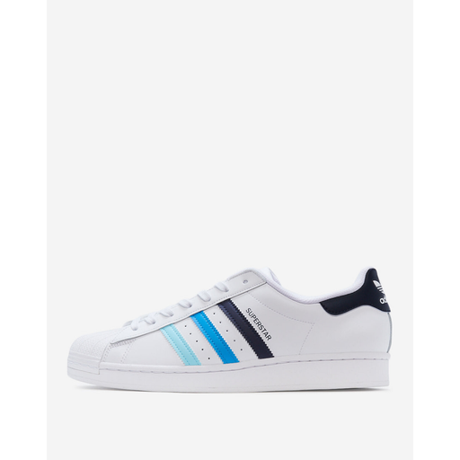 Adidas Men's Superstar Shoes - White / Black / Blue / Cyan Just For Sports Adidas Men's Superstar Shoes - White / Black / Blue / Cyan Just For Sports