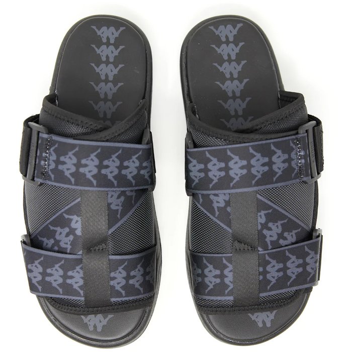 Kappa 222 Banda Mitel 1 Sandals - Black / Dark Grey — Just For Sports