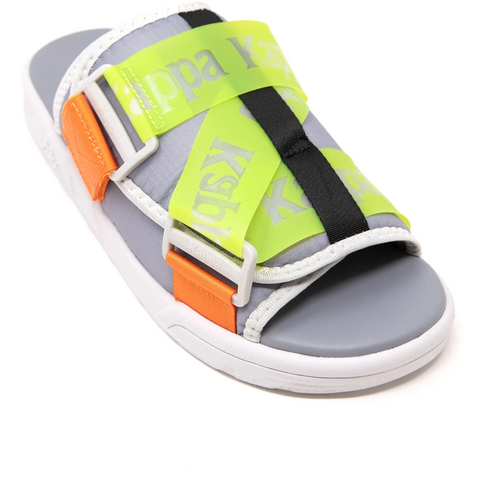 Kappa Authentic Mitel 1 Sandals - Grey / Lime / Orange Just For Sports