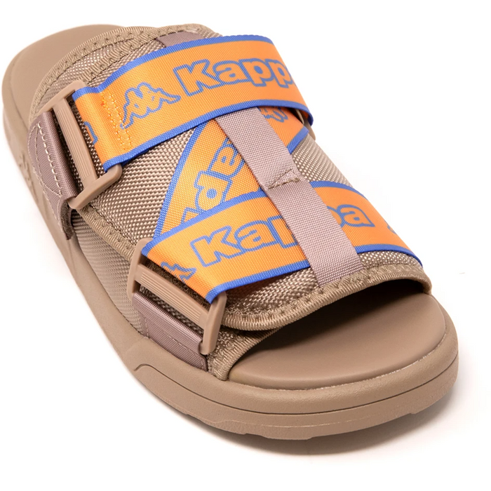Kappa Logo Tape Kalpi Sandals - Almond / Orange / Blue Just For Sports