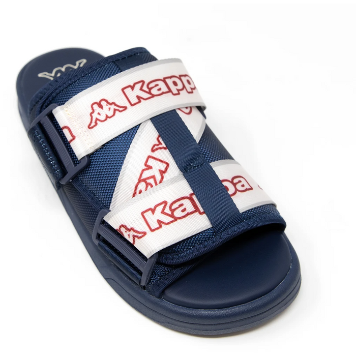 Kappa Logo Tape Kalpi Sandals Blue Navy / Red — Just For