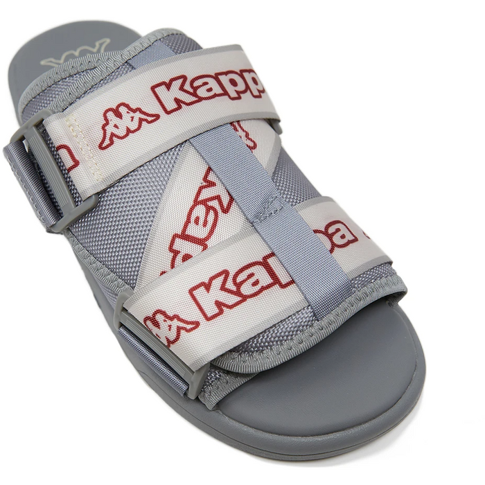 Kappa Logo Tape Kalpi Sandals - Grey / Red Just For Sports