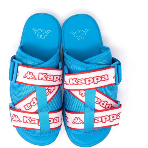 Kappa Logo Tape Kalpi Sandals - Peacock Blue / Red Just For Sports