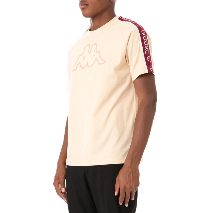 Kappa Men's Logo Tape Avirec 2 T Shirt - Beige Just For Sports