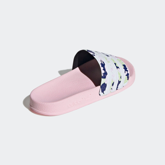 Adidas Kid's Adilette Lite Slides - Light Pink / Floral