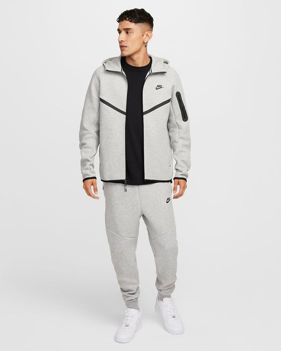 Nike Men's Tech Fleece Windrunner Full-Zip Jacket - Dark Grey Heather / Black - Just For Sports