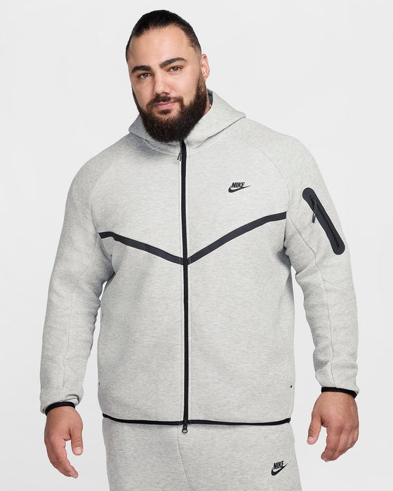 Nike Men's Tech Fleece Windrunner Full-Zip Jacket - Dark Grey Heather / Black - Just For Sports