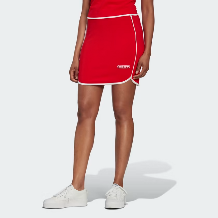 Adidas red shop skirt