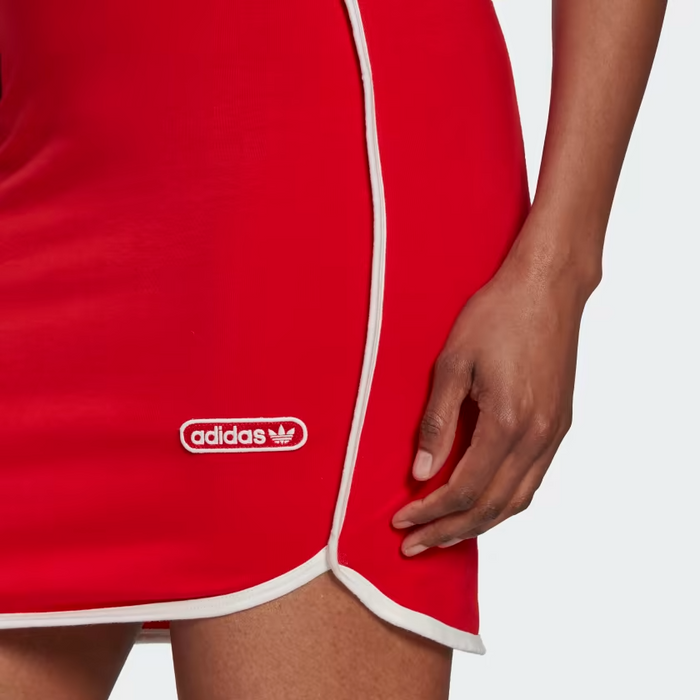 Adidas Women's Binding Details Mini Skirt - Vivid Red