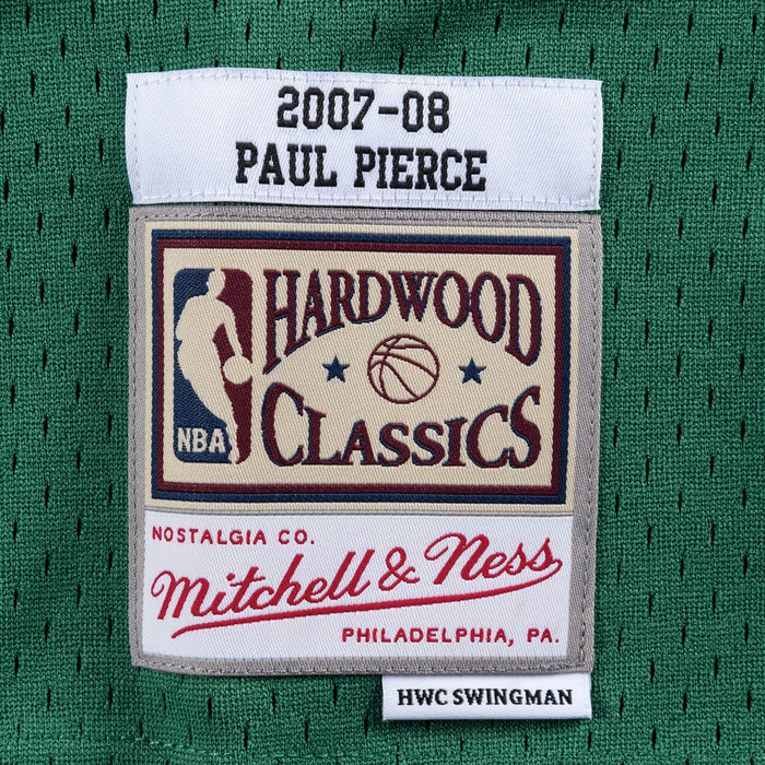 Mitchell & Ness Men's Swingman Boston Celtics Road 2007-08 Paul Pierce 34 Jersey - Green / White Just For Sports