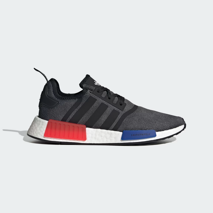 Adidas Men's NMD R1 Shoes - Core Black / Semi Lucid Blue / Glory Red