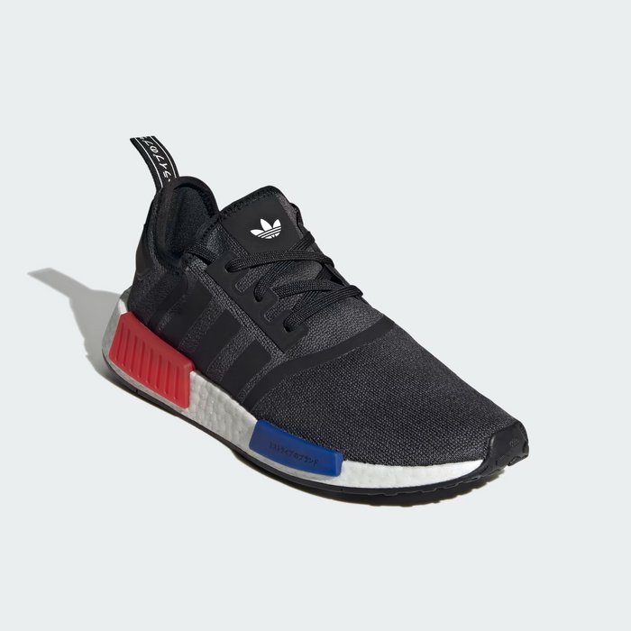 Adidas Men's NMD R1 Shoes - Core Black / Semi Lucid Blue / Glory Red