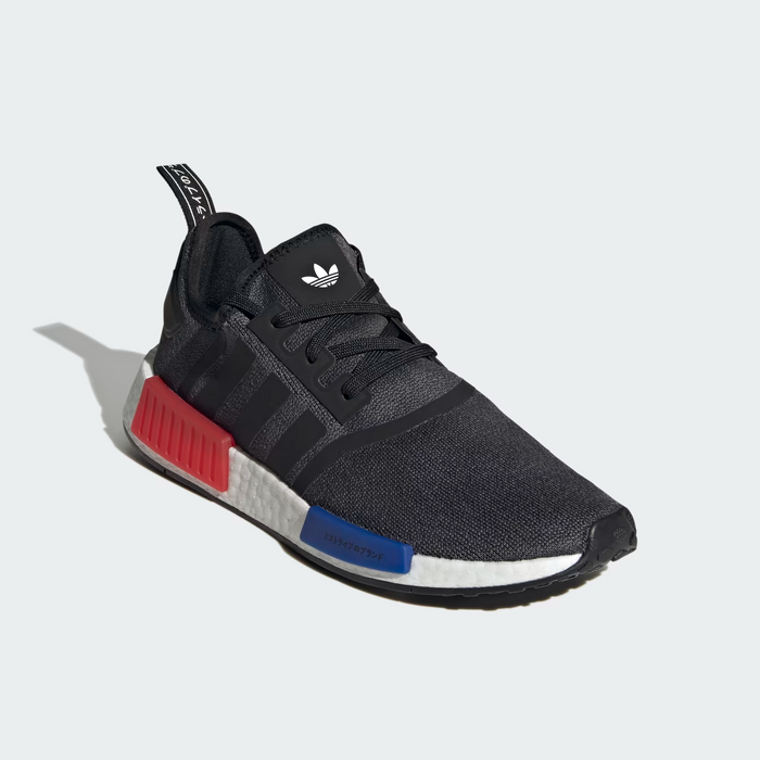 Adidas Men s NMD R1 Shoes Core Black Semi Lucid Blue Glory Red Just For Sports
