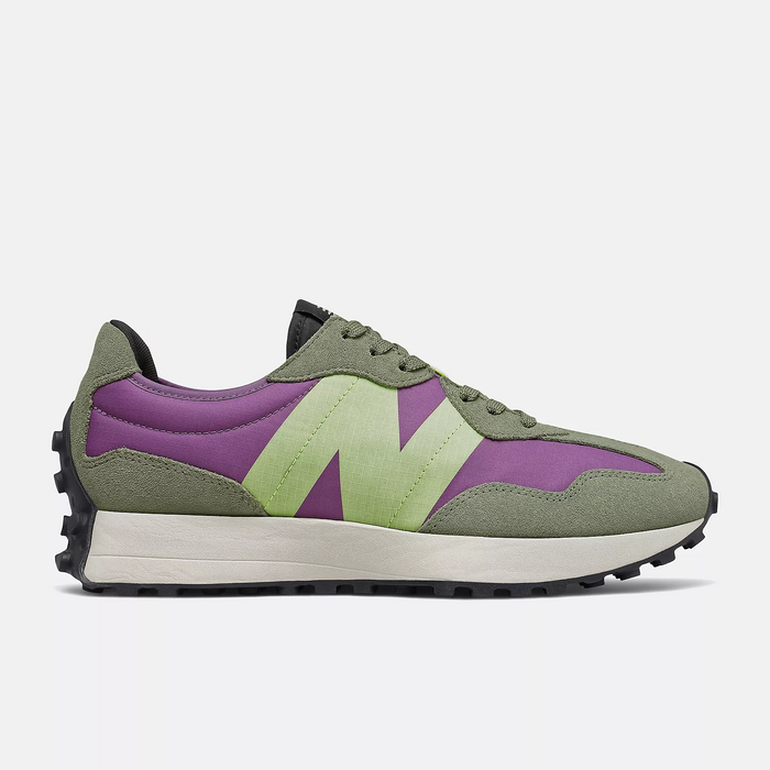 New Balance Men's 327 Shoes - Sour Grape / Bleached Lime Glo Just For Sports