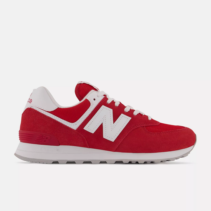 New Balance Men's 574 Shoes - Red / White — Just For