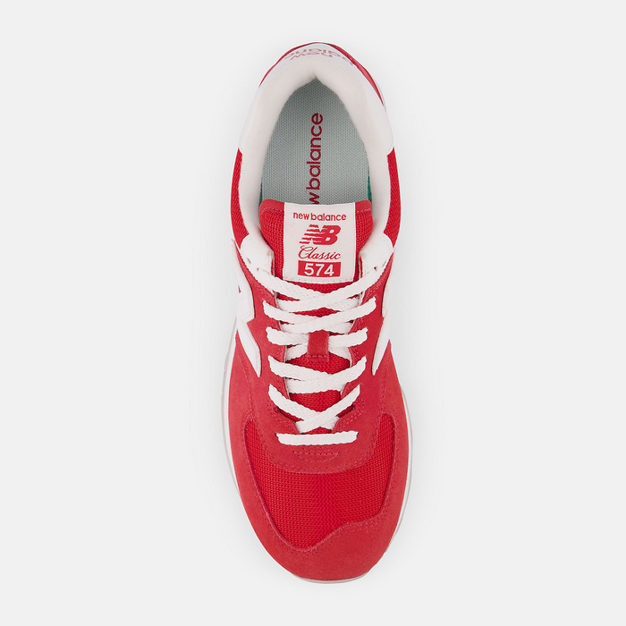 New Balance Men's 574 Shoes - Red / White