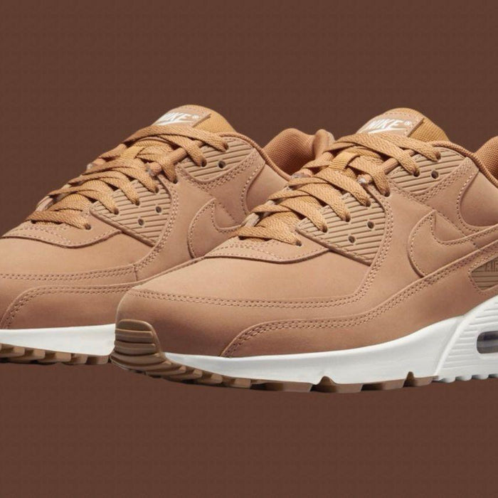 Nike Men's Air Max 90 Premium Shoes - Flax / Sail