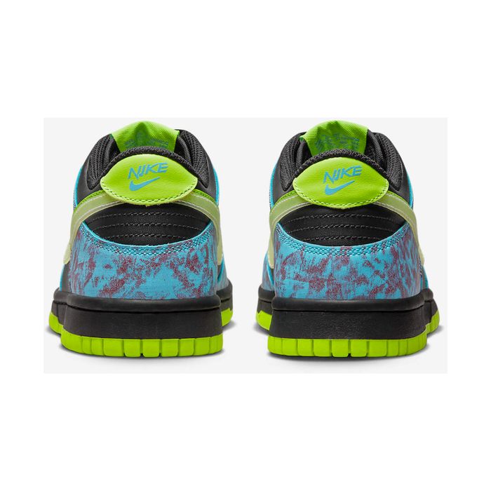 Nike Kid's Dunk Low SE GS Shoes - Multi / Black / Baltic Blue / Volt