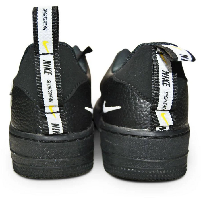  Nike Boy's Air Force 1 Lv8 Utility (Big Kid)  Black/White/Black/Tour Yellow 4 Big Kid M : Clothing, Shoes & Jewelry