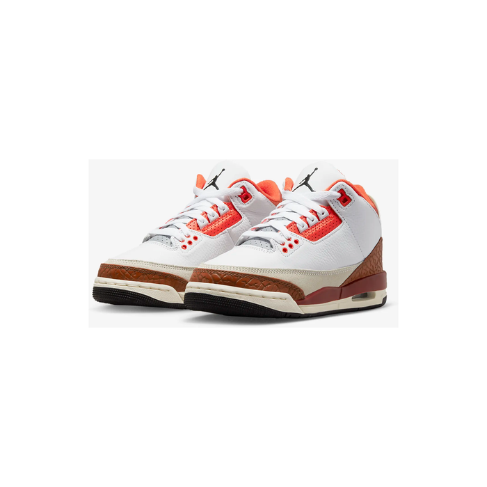 Jordan 3 white blue orange on sale