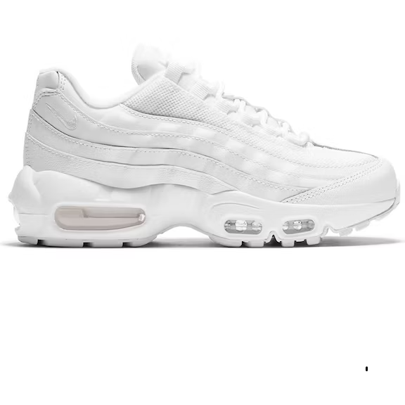 Nike Kid s Air Max 95 Recraft Shoes All White Just For Sports