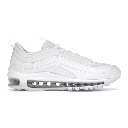 Nike Kid's Air Max 97 Casual Shoes - White / Metallic Silver Just For Sports