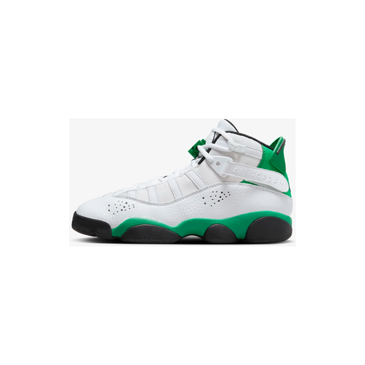 Nike Kid's Jordan 6 Rings Shoes - White / Black / Lucky Green Just For Sports