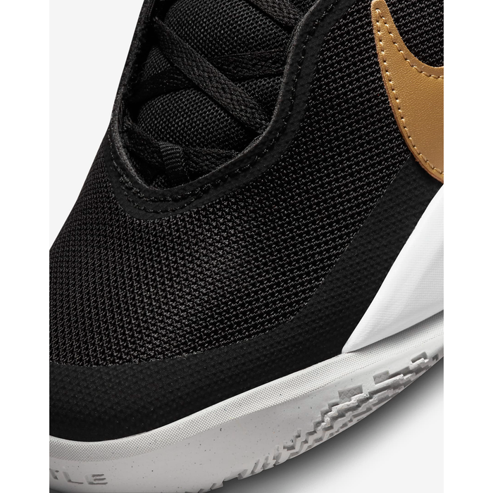 Nike Kid's Team Hustle D 10 Shoes - Black / White / Photon Dust / Metallic Gold Just For Sports