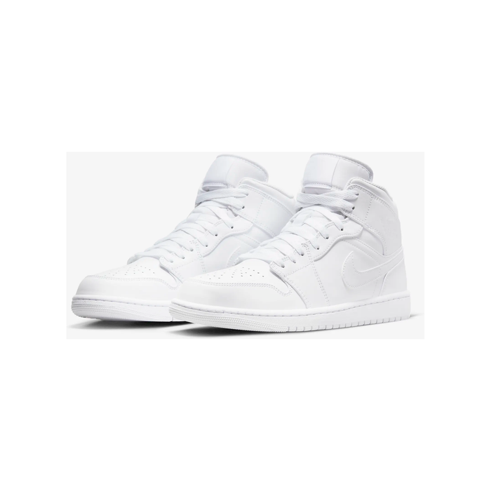 Nike Men's Air Jordan 1 Mid Shoes - All White — Just For Sports Nike Men's Air Jordan 1 Mid Shoes - All White — Just For Sports