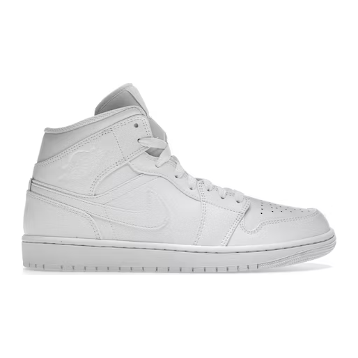 Nike Men s Air Jordan 1 Mid Shoes All White Just For Sports