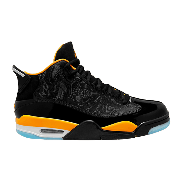 Nike Men's Air Jordan Dub Zero Black Taxi Shoes - Black / Yellow