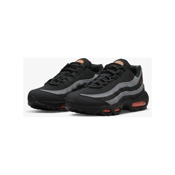 Nike Men's Air Max 95 Shoes - Black / Iron Grey / White / Safety Orange Just For Sports